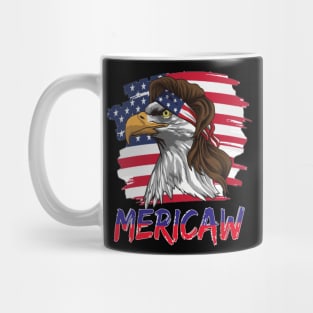 Eagle Mullet 4th Of July USA American Flag Merica Mericaw Mug